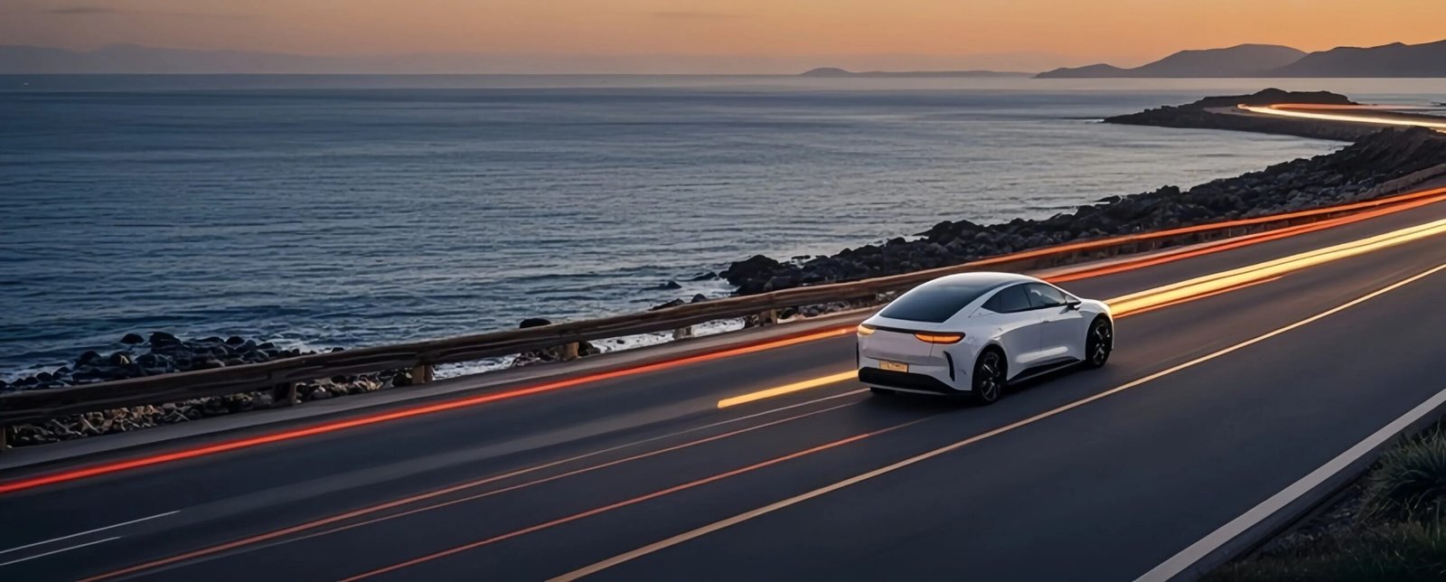 Electric car dashboard displaying digital driving range and battery percentage in 2026