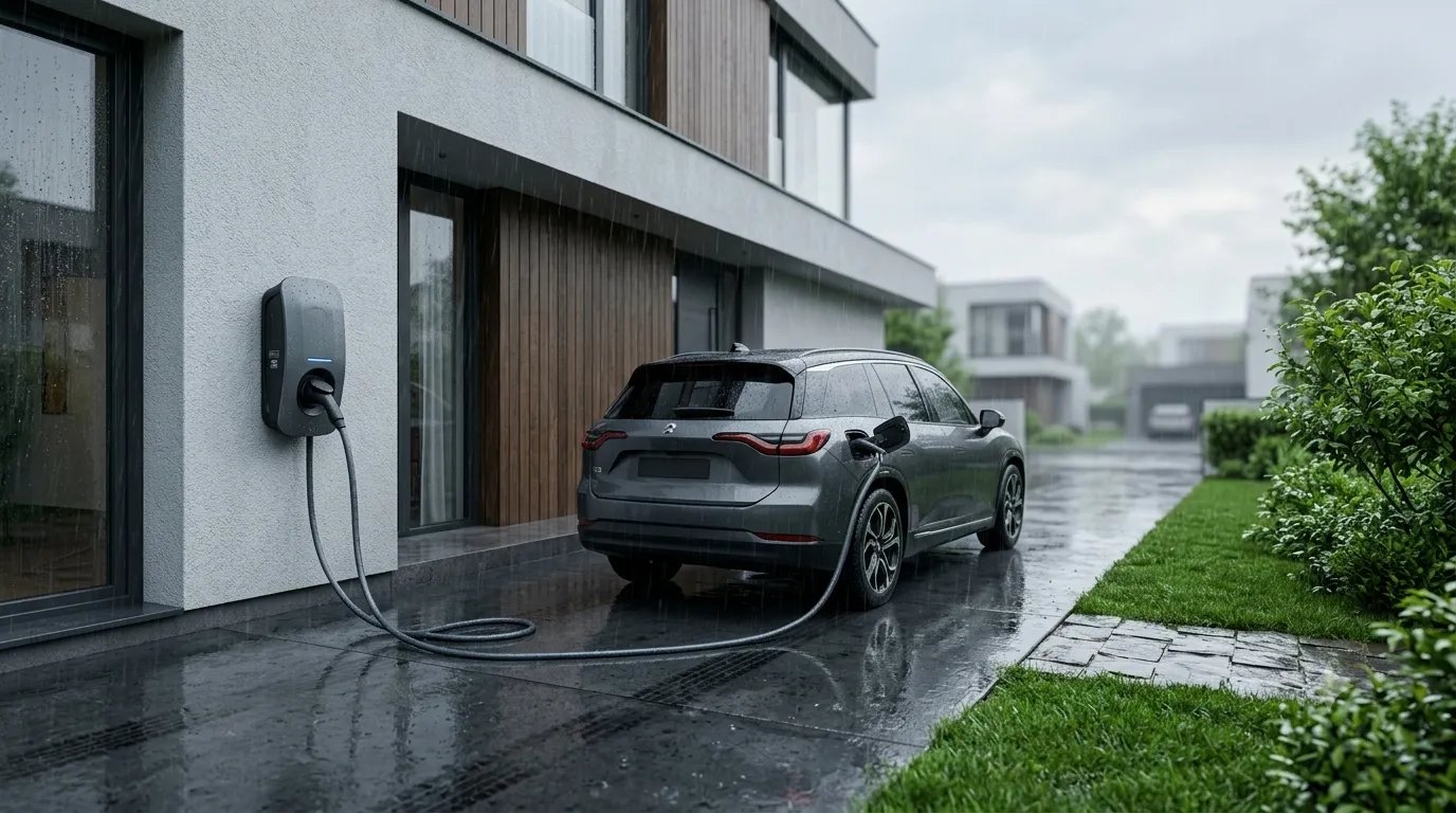 IP protection rating guide for Feyree outdoor EV chargers, from IP54 to IP67.