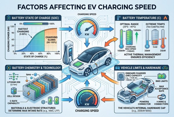 EV driver checking charging speed on smartphone app to optimize session