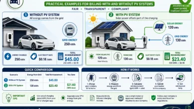 EV Company Car Home Charging Reimbursement – Billing Examples With and Without PV Systems