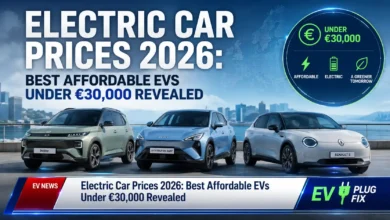 Affordable electric cars 2026 lineup comparison featuring MG4, Dacia Spring and BYD Dolphin Surf