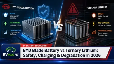BYD Blade Battery structural layout with blade-shaped LFP cells arranged in cell-to-pack configuration