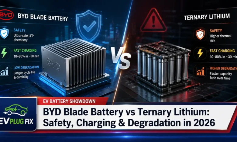 BYD Blade Battery structural layout with blade-shaped LFP cells arranged in cell-to-pack configuration