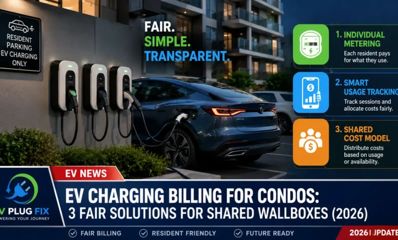 Modern go-e wallbox installation in a condo parking garage with MID meter for fair EV charging billing 2026