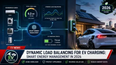 Dynamic load balancing electric vehicle charging station smart energy management system 2026