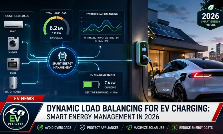 Dynamic load balancing electric vehicle charging station smart energy management system 2026