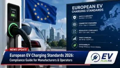 European Type 2 and CCS2 EV charging connector standards comparison diagram 2026