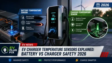 EV charger temperature sensor monitoring electric vehicle battery thermal management system, safety protection technology 2026