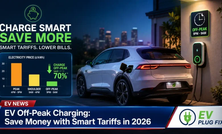 EV plugged into a go-e wallbox for off-peak charging at night