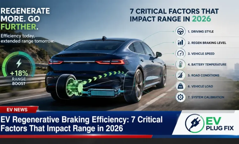 Electric vehicle regenerative braking system recovering energy during city driving demonstration