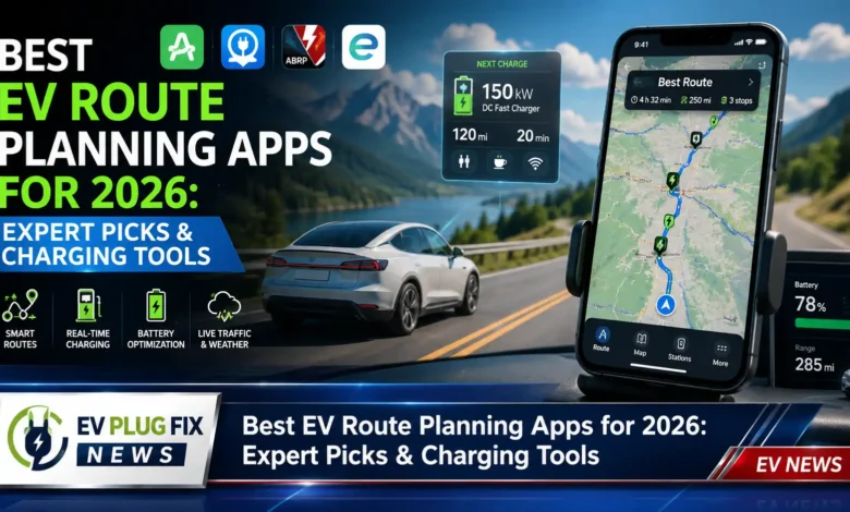 Best EV route planning apps on smartphone for 2026 road trips
