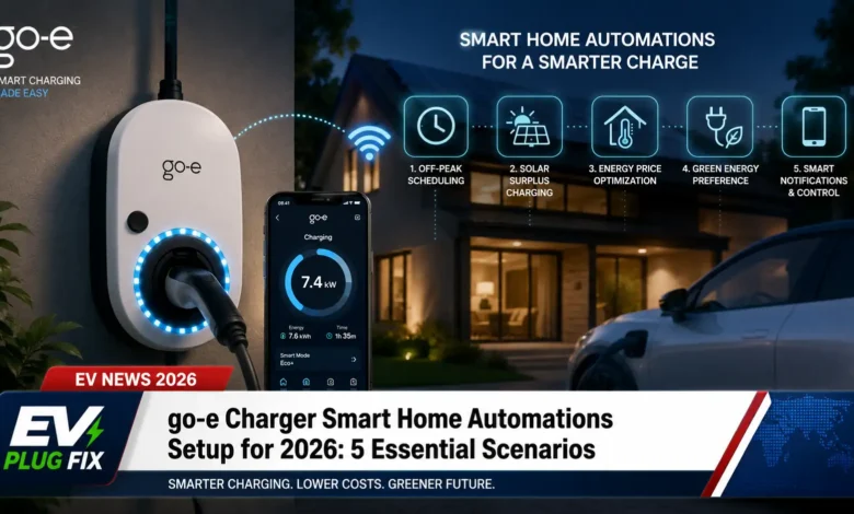 go-e charger smart home automation setup with mobile app and connected devices in modern home environment 2026