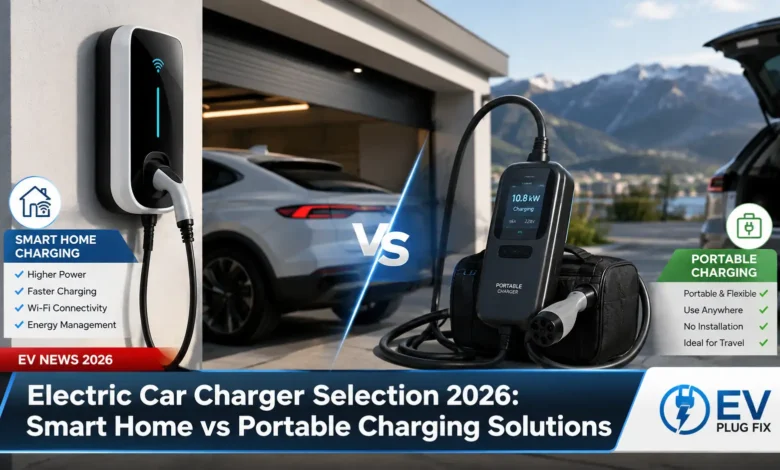 Modern EV charger wallbox installation for home electric vehicle charging in 2026