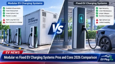 Modular and fixed EV charging systems side by side comparison for commercial and home use 2026
