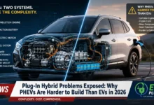 Complex plug-in hybrid powertrain engineering components and battery system layout