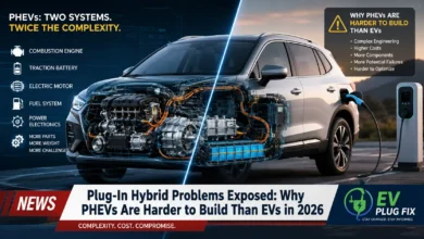 Complex plug-in hybrid powertrain engineering components and battery system layout
