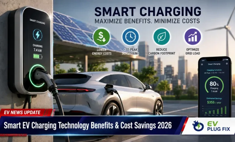 Smart electric vehicle wallbox charger being plugged into a modern EV for efficient home charging