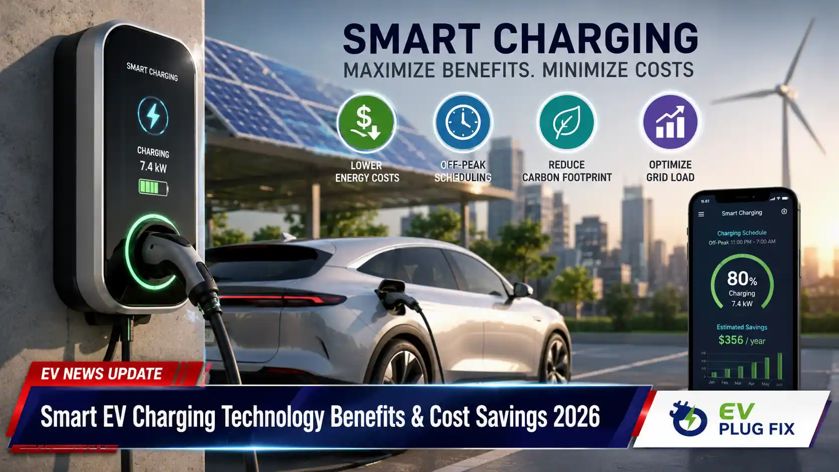Go-e smart wallbox app interface showing charging schedule and energy statistics