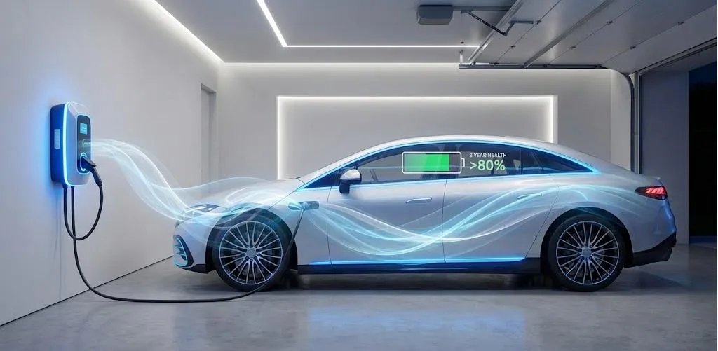 Comparison table showing EV battery replacement costs by model and battery capacity for 2026