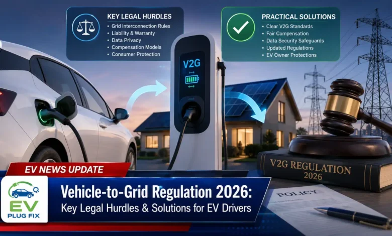 Modern EV plugged into a bidirectional charging station showcasing V2G technology in 2026