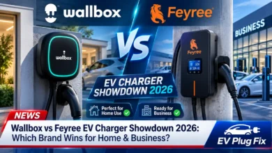 Wallbox Pulsar Plus and Feyree EV charger side by side comparison for 2026 home charging solutions