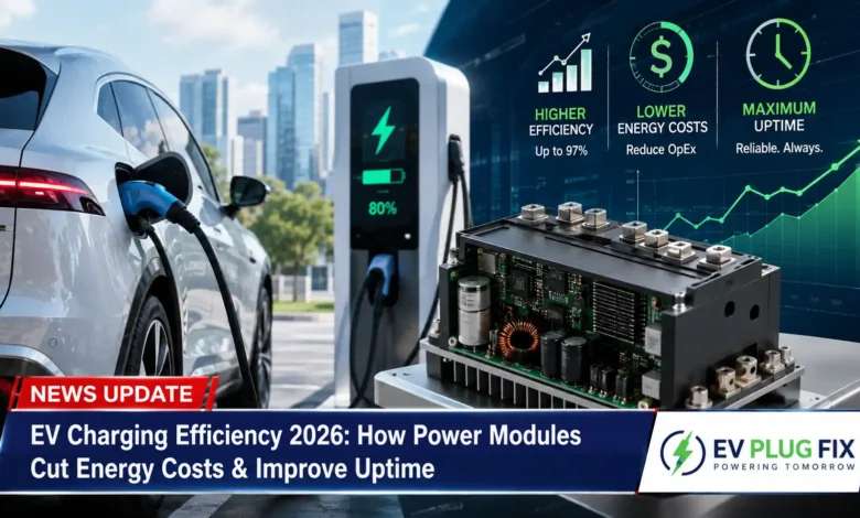 High-efficiency 40kW silicon carbide power module for DC fast EV chargers in 2026