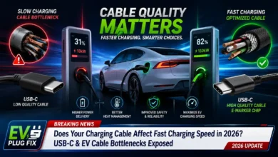 Modern USB-C fast charging cable with E-Marker chip and 24 AWG wire gauge for 100W power delivery in 2026