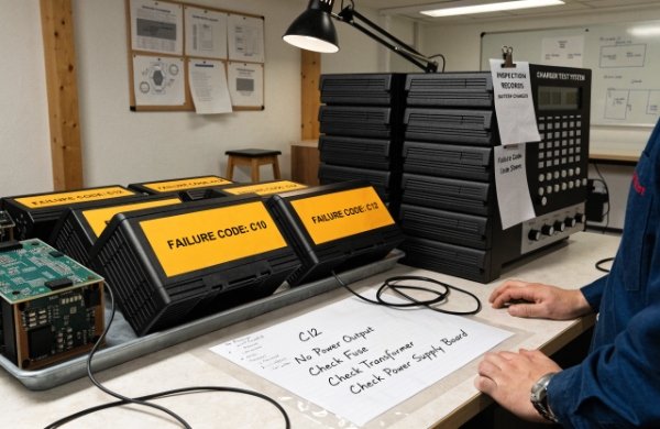 Battery charger warranty claims and supplier root cause analysis